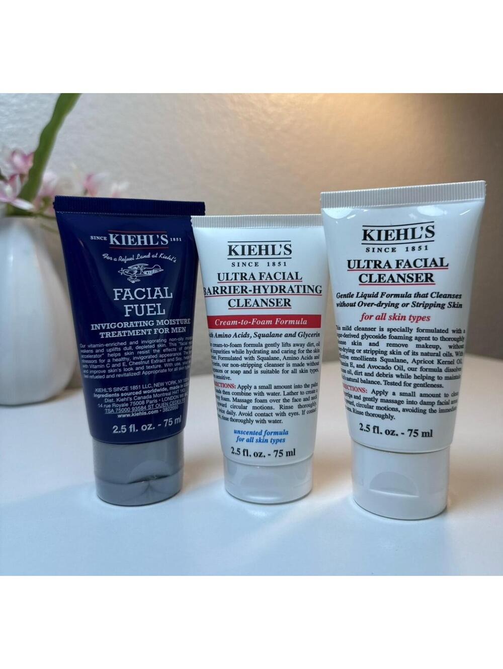Kiehls Bundle 3 Skincare Moisturizer and cleanser